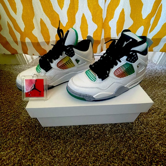 Women’s Air Jordan 4 Retro RASTA - Picture 1 of 3